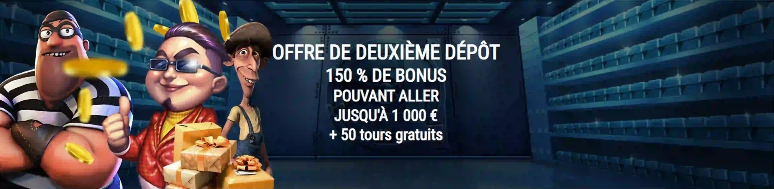 Offre de deuxième dépôt avec bonus et tours gratuits