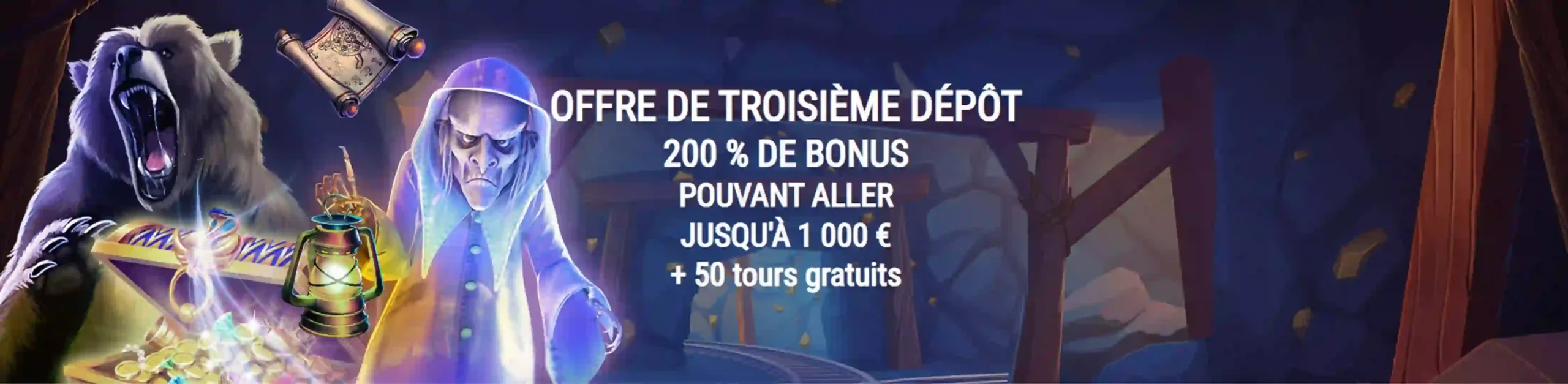 Offre de troisième dépôt avec bonus et tours gratuits