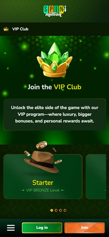 SpinMillion VIP Club – join the exclusive program with luxury rewards and bonuses